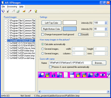 Screenshot of AiS XP Images 1.2